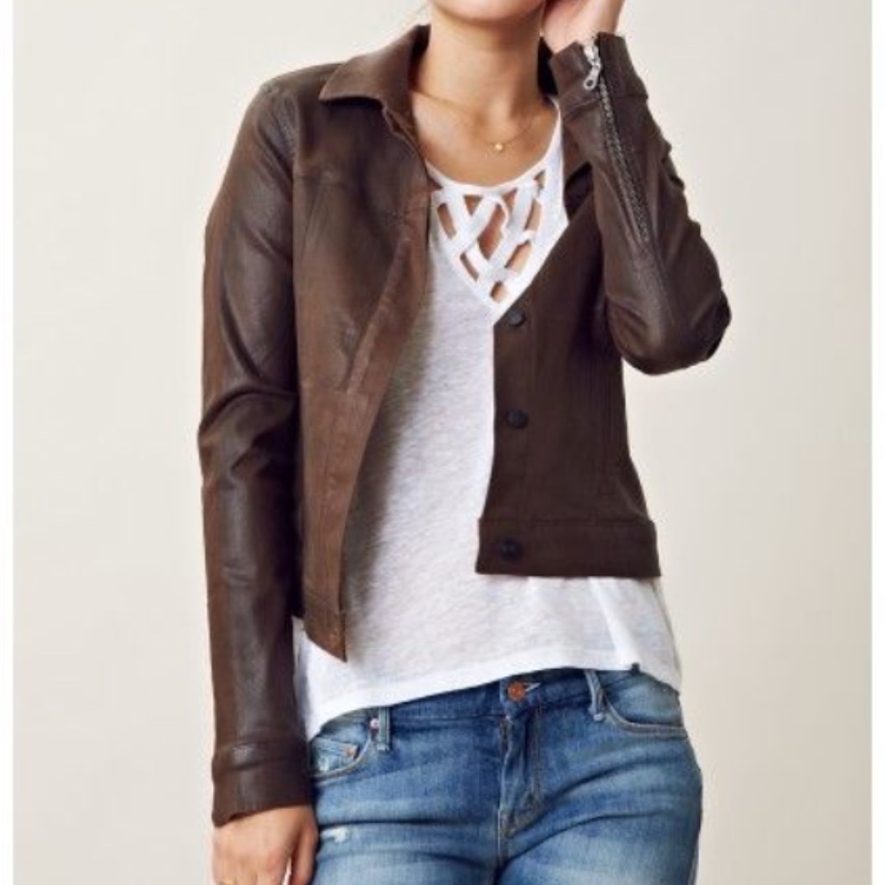 Koral Leather Coated Jacket